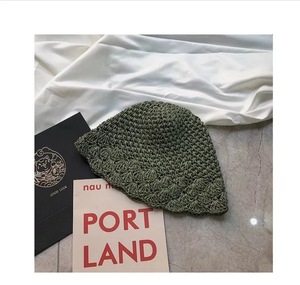 Wholesale Paper <strong>Straw</strong> Crochet Cloche <strong>Hat</strong> <strong>Straw</strong> Bucket <strong>Hat</strong> for Women Lady Summer Beach Sun UV Protection Travels Casual Dress - Product Image 5