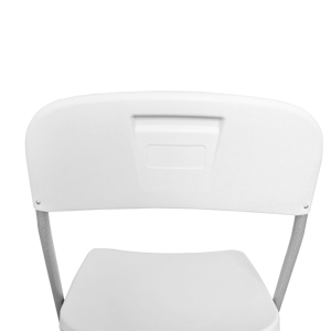 Cadeiras dobradas para uso externo em metal de resina branca fácil de limpar - Product Image 4
