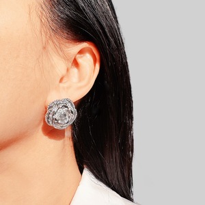 Pendientes de lujo de alta calidad para mujer, pendientes de acero inoxidable chapados en oro de 24 quilates, Pendientes chapados en oro - Product Image 3