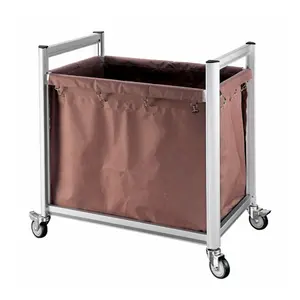 Hotel Housekeeping Laundry Linen Trolley With Wheels
