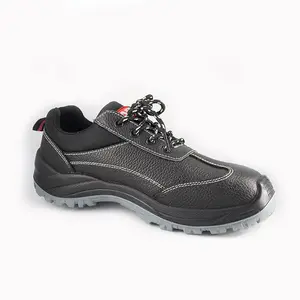 廉价聚氯乙烯棕色卡特彼勒庭院皮革钢趾生产线工透气焊工安全鞋
