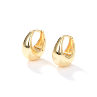 Aros Clásicos de Metal Color Dorado para Mujer, Aretes Simples para Uso Diario, Joyería para Mujer, Regalos