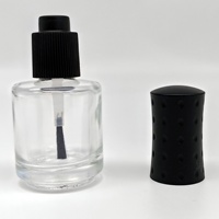 Flacon de vernis à ongles vide personnalisé de 17,5 ml, forme spéciale, avec bouchon en verre et pinceau, sérigraphie à chaud, impression d'huile par brosse