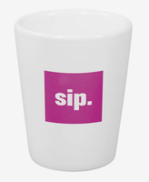 Verres à shot publicitaires en céramique blanche personnalisés en gros, 1,5 oz, cadeau d'entreprise promotionnel, service d'impression de logo