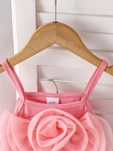 2025 été enfants vêtements haut à licou <span class=keywords><strong>Tut</strong></span> dentelle jupe deux pièces 2-7Y enfants fille fleur vêtements ensemble - Product Image 3