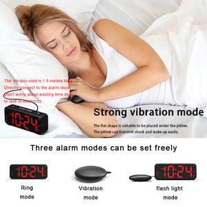 Reloj <span class=keywords><strong>despertador</strong></span> <span class=keywords><strong>para</strong></span> <span class=keywords><strong>sordos</strong></span> con vibración, anillo vibrador, atenuador de rango completo, Extra fuerte, 2023 - Product Image 4