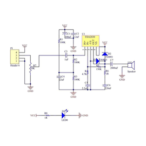 โมดูลขยายเสียง TDA2030A 6-12V 18W บอร์ดขยายกำลังเสียงสำหรับแหล่งจ่ายไฟ DC ระบบลำโพงแบบ DIY - Product Image 6