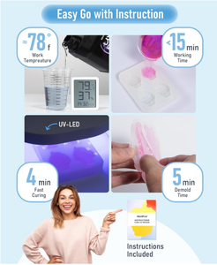 UV <strong>Resin</strong> 1000g Upgrade Crystal Clear Ultraviolet <strong>Epoxy</strong> <strong>Resin</strong> <strong>Glue</strong> Kit Quick Curing Hard UV <strong>Resin</strong> <strong>for</strong> Jewelry Coating and Casting - Product Image 5