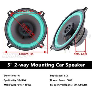 VO502 2PCS 100W 4/5 pouces Haut-parleur coaxial universel HiFi pour voiture, haut-parleur de concentration pour véhicule, audio de porte de voiture, musique stéréo - Product Image 6