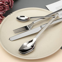 Nouveau style de couverts de restaurant de luxe couteau et fourchette et cuillère en acier inoxydable couverts en or rose ensemble de couverts en or