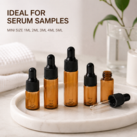 Botol Tetes Kaca Amber 1ml 2ml 3ml 4ml 5ml Botol Sampel Serum Minyak Esensial Mini
