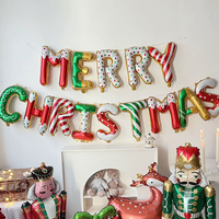 Ballons de Noël en forme de lettres JOYEUX NOËL, ballon en aluminium en forme de renne, décoration créative pour fêtes et festivals