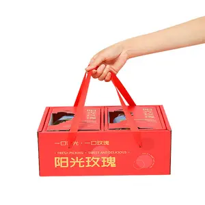 Custom Recyclable Fruit Gift Box Shipping Peach Dried Vegetable Banana Packaging Boxes Kraft Double Wall Corrugated Boxes