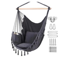 Fauteuil suspendu INS à pompons, style nordique, en toile, pour intérieur/extérieur, camping, plage, hamac, capacité 150 kg, vente en gros
