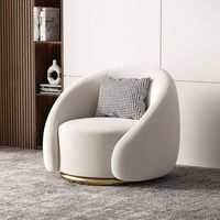 Fauteuil pivotant individuel de designer scandinave, ergonomique, en velours doux/laine d'agneau, écologique, personnalisable, accessible, luxe