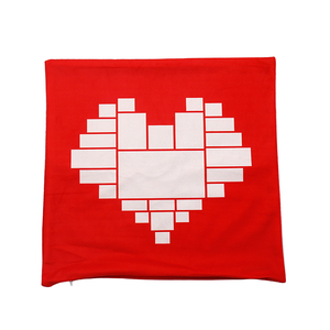 Housse de coussin personnalisable moderne en forme de cœur rouge et de lune, à sublimation, avec motif de dessin animé pour la décoration d'hôtel et de maison - Product Image 5
