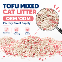 Litière pour chat en tofu biodégradable au charbon actif de maïs, agglomération rapide, sans poussière, contrôle des odeurs, fourniture directe usine pour les marques mondiales d'animaux de compagnie
