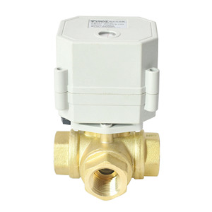 Vanne à boisseau sphérique électrique miniature Tonhe 1/2 po en laiton à trois voies avec réinitialisation par coupure de courant pour le contrôle de l'eau et de l'air - Product Image 4