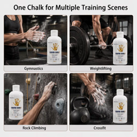 Craie liquide antidérapante avec logo personnalisé 50ml 100ml, carbonate de magnésium, craie liquide sportive pour la musculation, la gymnastique, la pole dance