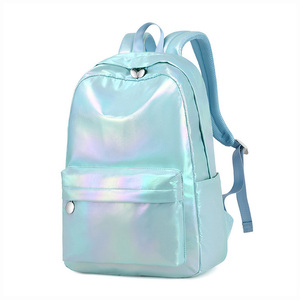 Custom Wholesale Laser <b>Backpack</b> Female Casual Simple Middle School Student <b>Backpack</b> Shiny Gradient Color <b>Backpack</b> - Product Image 5