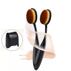 YRX Beauty Oval <b>Makeup</b> <b>Brush</b> Set 5pcs Super Soft Synthetic <b>Brushes</b> For Foundation Blending Special Plastic Handle <b>Makeup</b> <b>Brush</b> - Product Image 4