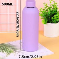 Termo Deportivo de Acero Inoxidable de 500 ml, Ecológico, de Boca Pequeña, Mantiene la Bebida Fría, Taza Térmica Portátil Aislada para Camping 12-24
