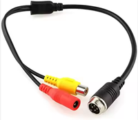 Câble d'alimentation vidéo et audio RCA à 4 broches mâle pour aviation, faisceau de câblage pour caméra de voiture MDVR DVR