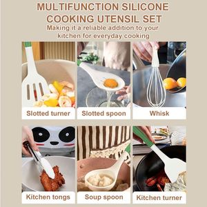 Utensilios de Cocina Multifuncionales, Juego de 12 Piezas de Silicona, Estilo Nórdico, Kit de Utensilios de Cocina con Cubo de Almacenamiento - Product Image 4