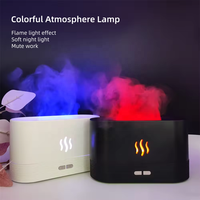 Mini humidificateur LED flamme colorée personnalisé pour chambre, ultrasonique 180ml USB, lampe à flamme à brume froide, diffuseur d'arômes