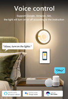 Interrupteur intelligent L9-HS Matter Smart Life WiFi MESH avec détection radar, contrôle 3 voies, écran tactile LCD HD, compatible 10A, HomeKit, Alexa, Google