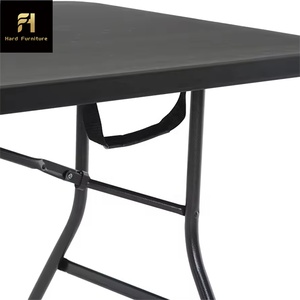 <span class=keywords><strong>Table</strong></span> <span class=keywords><strong>pliante</strong></span> rectangulaire pliable d'extérieur <span class=keywords><strong>noire</strong></span> minimaliste <span class=keywords><strong>Table</strong></span> <span class=keywords><strong>pliante</strong></span> de camping portable et ensemble de chaises - Product Image 5