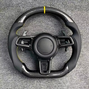 Volante de fibra de carbono con cuero rojo y doble marcador amarillo para Porsche Cayenne Panamera <span class=keywords><strong>911</strong></span> 718 Macan, <span class=keywords><strong>serie</strong></span> completa. - Product Image 3