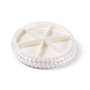 KADS 6-Grid Round Nail Decoration Rhinestone Diamond <b>Storage</b> <b>Box</b> Plastic Transparent Organizer for Nail Art <b>Small</b> Accessories - Product Image 5