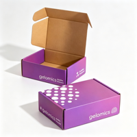 Boîte d'expédition à fermeture éclair facile à ouvrir, logo personnalisé, en carton ondulé, auto-adhésive, pliable, pour e-commerce, avec pelliculage brillant, recyclable