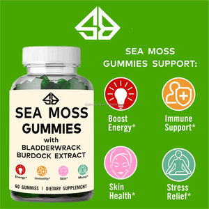 Complément de Mousse de Mer, Fucus et Racine de Bardane : Énergie, Immunité, Éclaircissement de la Peau, Soulagement du Stress – 60 Gummies pour Toute la Famille - Product Image 3