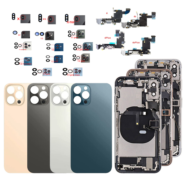 Replacement Back Rear Housing Chassis Cover Frame for iphone 6 6s 7 8 Plus X Xr Xs 1112 Mini 12 Pro Max 13 Battery Cover Housing