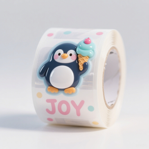 Pegatina Adhesiva de Resina Epoxi con Diseño de Dibujos Animados Personalizados, Calcomanías Epoxi Redondas con Logotipo en Forma de Domo, Resistentes al Agua - Product Image 4