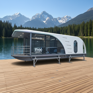 Maison flottante <span class=keywords><strong>de</strong></span> luxe, hôtel aquatique facile à assembler avec des caractéristiques <span class=keywords><strong>de</strong></span> luxe, fabriqué en panneaux sandwich écologiques - Maisons vertes - Product Image 5