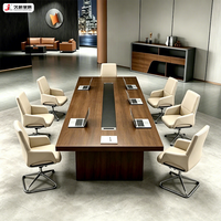Table de réunion JIUSHUN, mobilier de bureau, table de conférence rectangulaire en bois de luxe pour 8 à 10 personnes