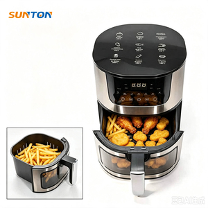 Freidora de aire multifunción SUNTON, la más vendida para el hogar, con pantalla táctil de control digital, CKD, SKD, de acero inoxidable. - Product Image 1
