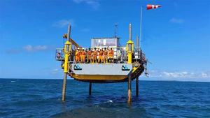 Camión volquete anfibio de motor Cummins, excavadora hidráulica sobre orugas Kawasaki con exploración de aceite de motor para terreno pantanoso - Product Image 4