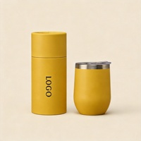 Juego de Vasos de Vino Aislados de 12 oz con Combinación de Colores a la Moda, Paquete de 2 Vasos de Vino sin Tallo para Parejas y Viajes