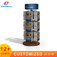 Support de présentation rotatif en acrylique pour livres - Taille et couleur personnalisables, option acrylique transparent, sur pied pour livres, magazines, brochures