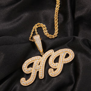 Collar Personalizable de Moda Masculina, Estilo Hip-Hop, Completamente Cubierto de Circonitas, con Letras y Números, Estilo Urbano - Product Image 2