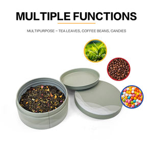 JYB personnalisé classique rond brillant argent boîte de conserve pour <span class=keywords><strong>le</strong></span> stockage de thé en vrac - Product Image 6