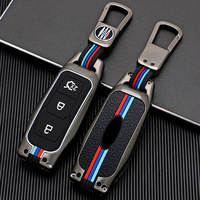 Vente en gros d'usine - Étui à clés en alliage de zinc, coque métallique à 3 boutons pour Ford Edge Mondeo Explorer F150 Mustang, housse de télécommande intelligente