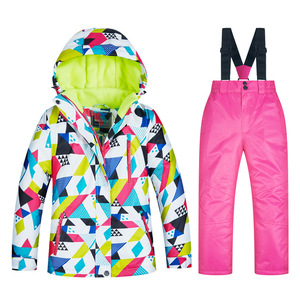 <span class=keywords><strong>Combinaison</strong></span> <span class=keywords><strong>de</strong></span> <span class=keywords><strong>ski</strong></span> d'hiver à capuche épaisse pour garçons et filles, imperméable et antibactérienne - Product Image 3