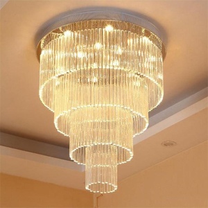 JYLIGHTING Cristal dorado redondo multicapa sala de estar dormitorio hotel boda Luz de lujo candelabros modernos y luces colgantes - Product Image 6