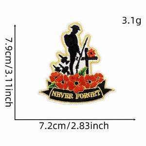 Patchs brodés thermocollants pour le Jour de la Commémoration au Royaume-Uni - Product Image 5