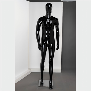 Oggetti di scena per modello di negozio di abbigliamento nero brillante, muscoli addominali, sport per tutto il corpo maschile, muscoli finti, espositore per finestre, supporto per modello - Product Image 2